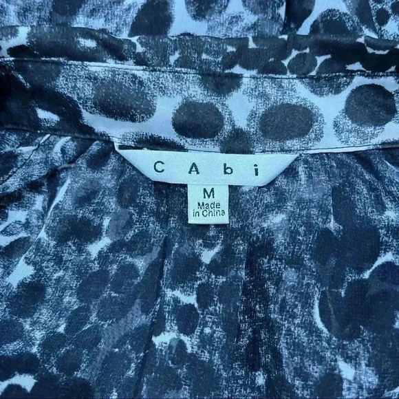 cAbi High/low sheer, long length black/ white blouse button down ❤️ - Picture 7 of 9